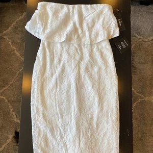 Lulus White Lace Strapless Bodycon Size Medium